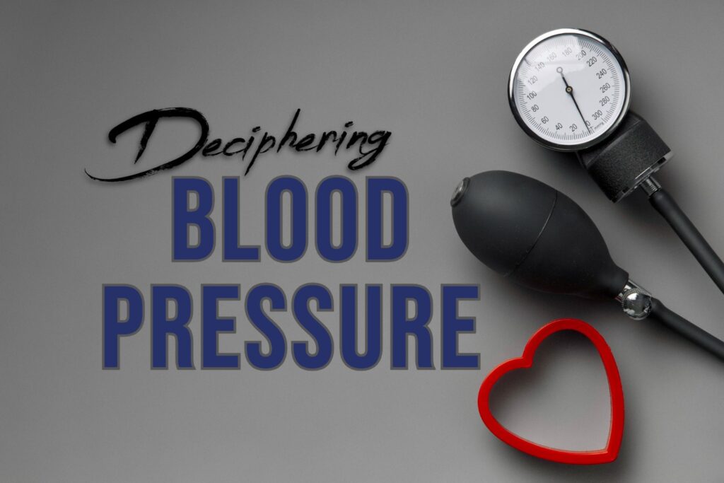 A picture of heart and blood pressure monitor (sphygmomanometer)